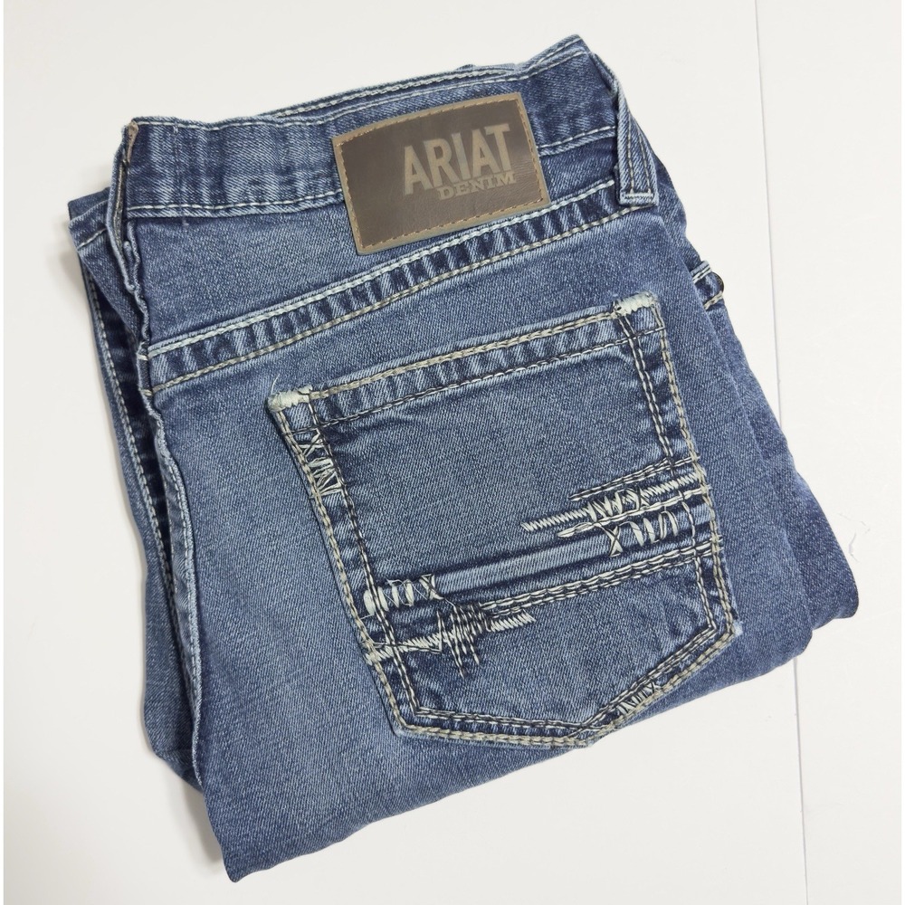 Ariat Men's M4 Relaxed Boot Cut Denim Jeans Size 34x35 Cowboy Western Rodeo